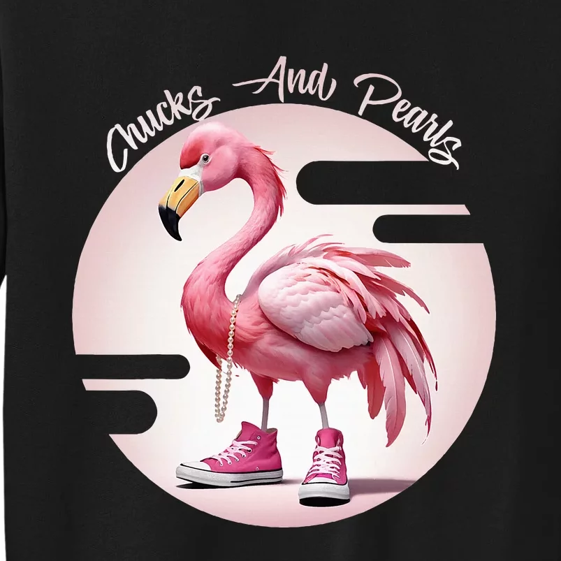 Flamingo Chucks And Pearls Comma La Kamala Sweatshirt