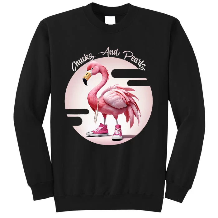 Flamingo Chucks And Pearls Comma La Kamala Sweatshirt