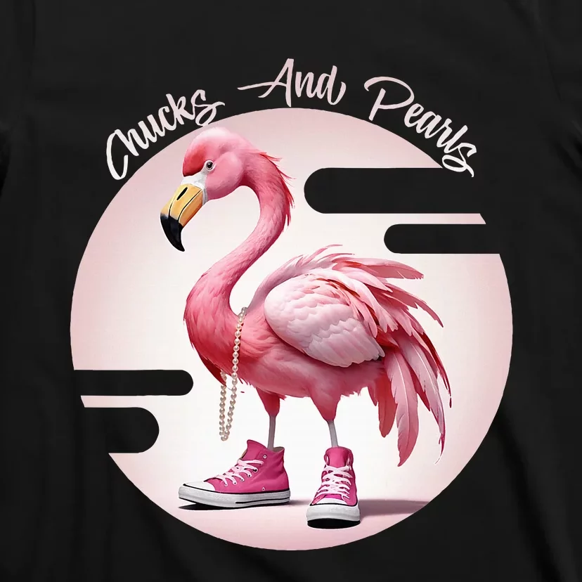 Flamingo Chucks And Pearls Comma La Kamala T-Shirt