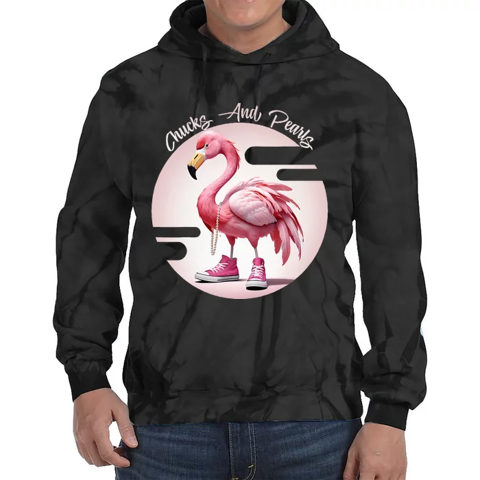 Flamingo Chucks And Pearls Comma La Kamala Tie Dye Hoodie