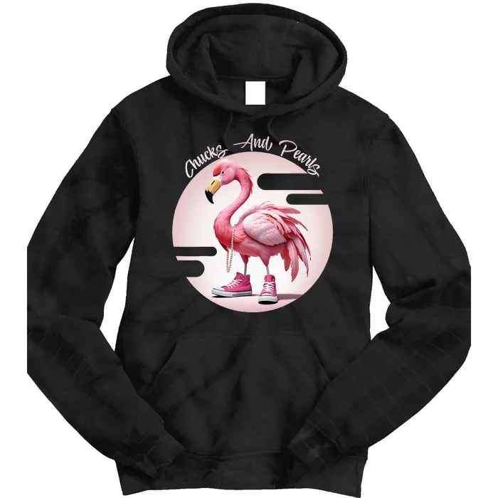 Flamingo Chucks And Pearls Comma La Kamala Tie Dye Hoodie