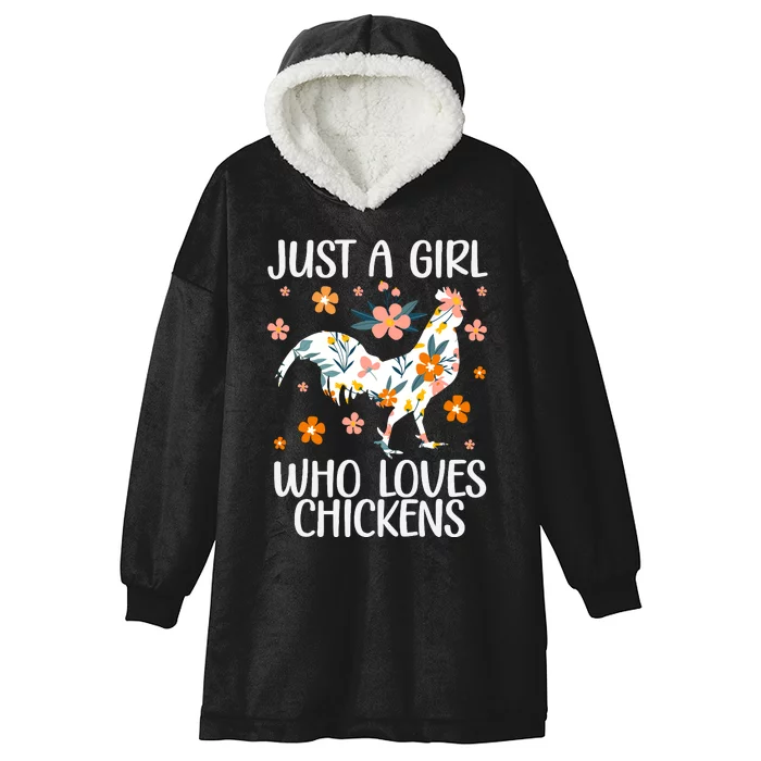 Funny Chicken Art For Girl Wo Chick Flock Chicken Farmer Hooded Wearable Blanket