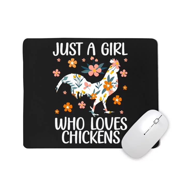 Funny Chicken Art For Girl Wo Chick Flock Chicken Farmer Mousepad