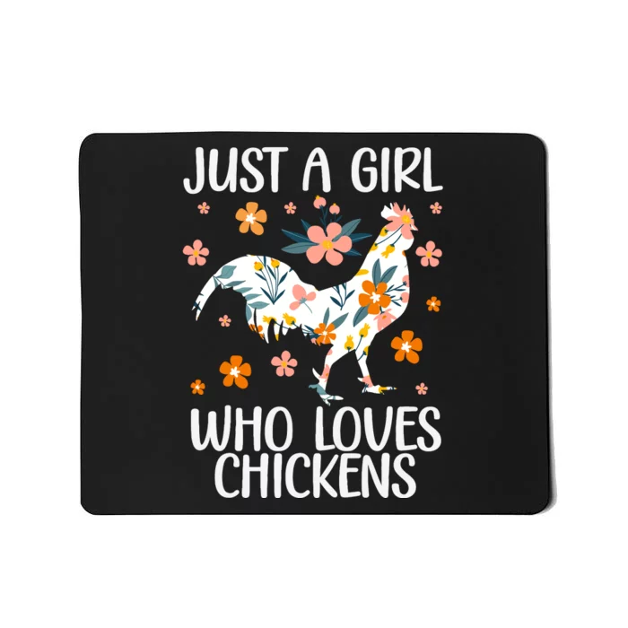 Funny Chicken Art For Girl Wo Chick Flock Chicken Farmer Mousepad