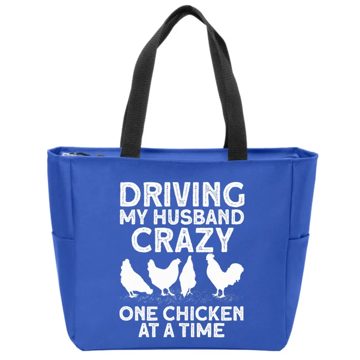 Funny Chicken Art For Mom Chicken Lady Chicken Farmer Zip Tote Bag