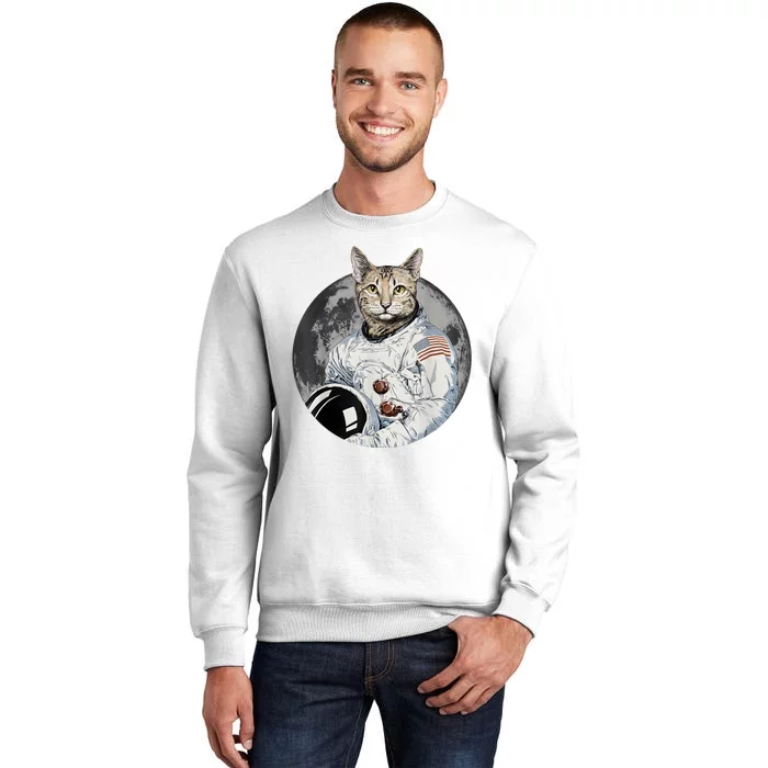 Funny Cat Astronaut Space Cosmic Kitten Moon Meme Sweatshirt