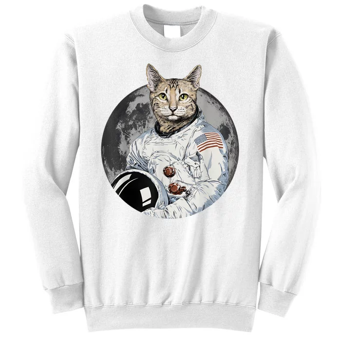 Funny Cat Astronaut Space Cosmic Kitten Moon Meme Sweatshirt