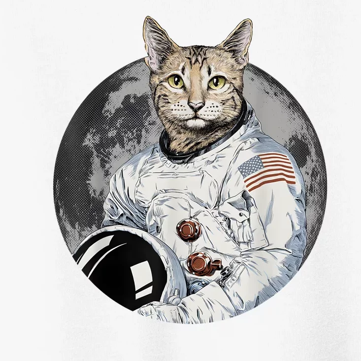 Funny Cat Astronaut Space Cosmic Kitten Moon Meme Toddler T-Shirt