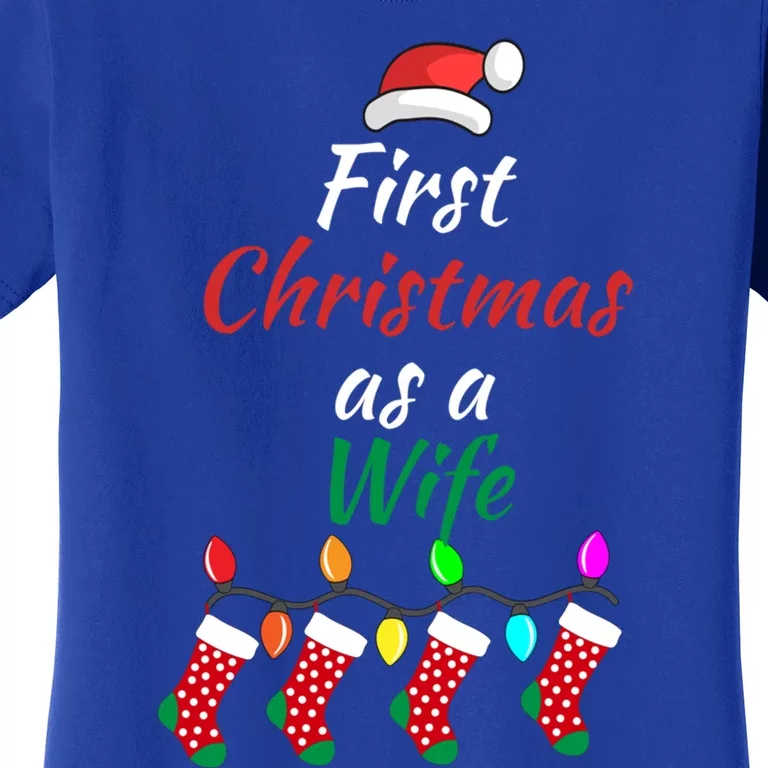 First Christmas As A Wife Spouse New Bride 1st Xmas Gift Women's T-Shirt