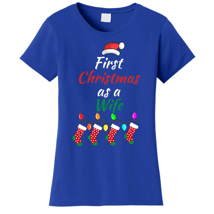 First Christmas As A Wife Spouse New Bride 1st Xmas Gift Women's T-Shirt