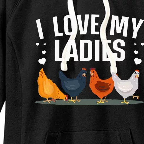 Funny Chicken Art Men Women Ladies Chicken Farmer Whisperer Women's Fleece Hoodie