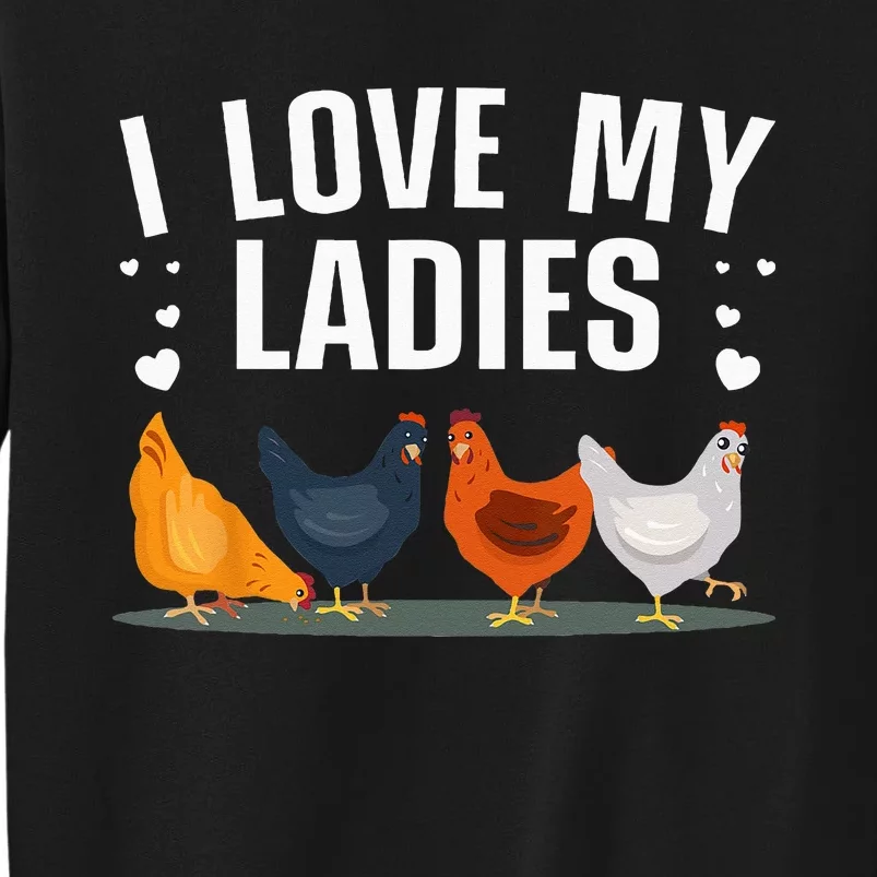 Funny Chicken Art Men Women Ladies Chicken Farmer Whisperer Tall Sweatshirt