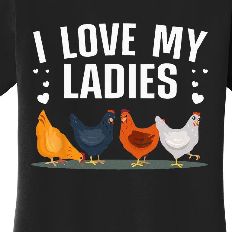 Funny Chicken Art Men Women Ladies Chicken Farmer Whisperer Women's T-Shirt