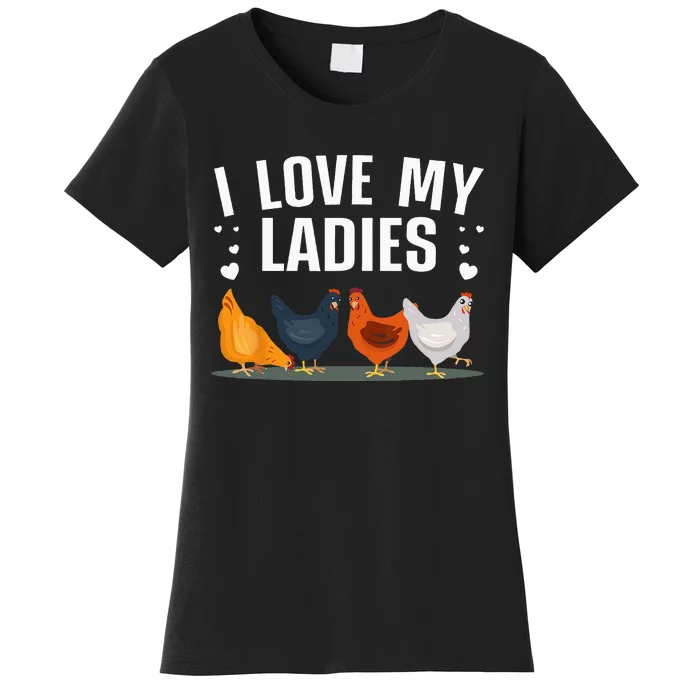 Funny Chicken Art Men Women Ladies Chicken Farmer Whisperer Women's T-Shirt