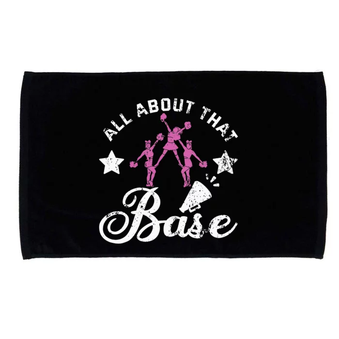 Funny Cheerleading All About That Base Cheer Microfiber Hand Towel