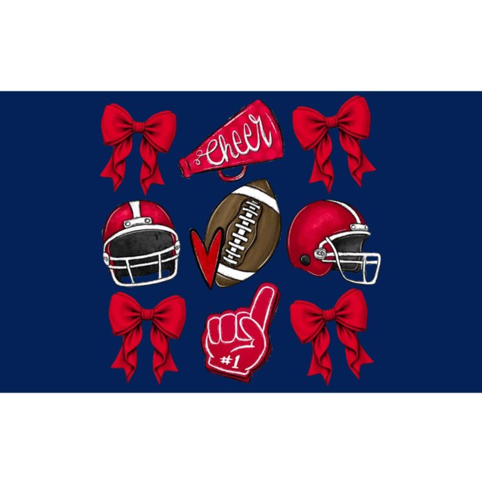 Football Coquette Bow Football Cheer Lover Bumper Sticker