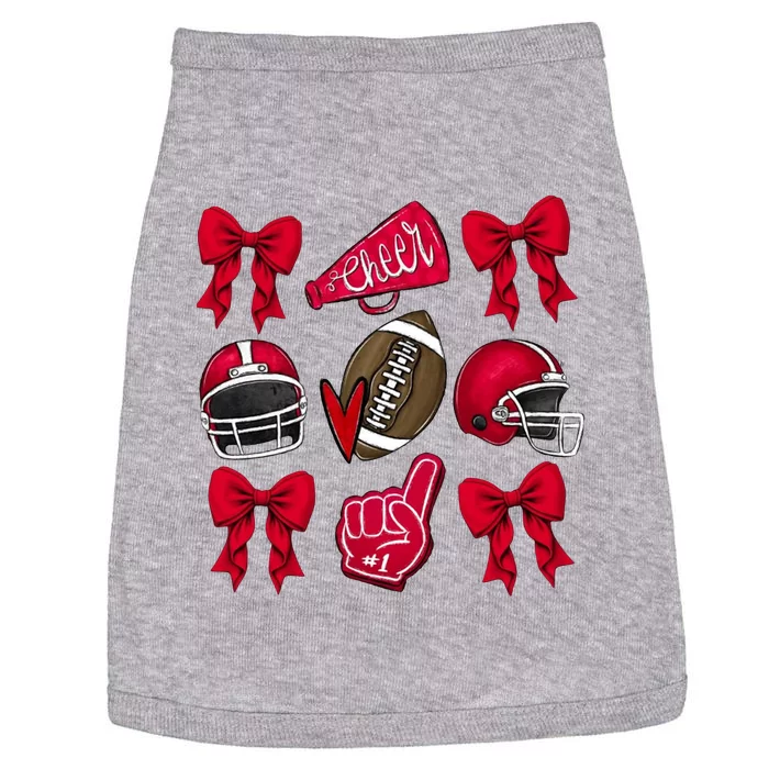 Football Coquette Bow Football Cheer Lover Doggie Tank