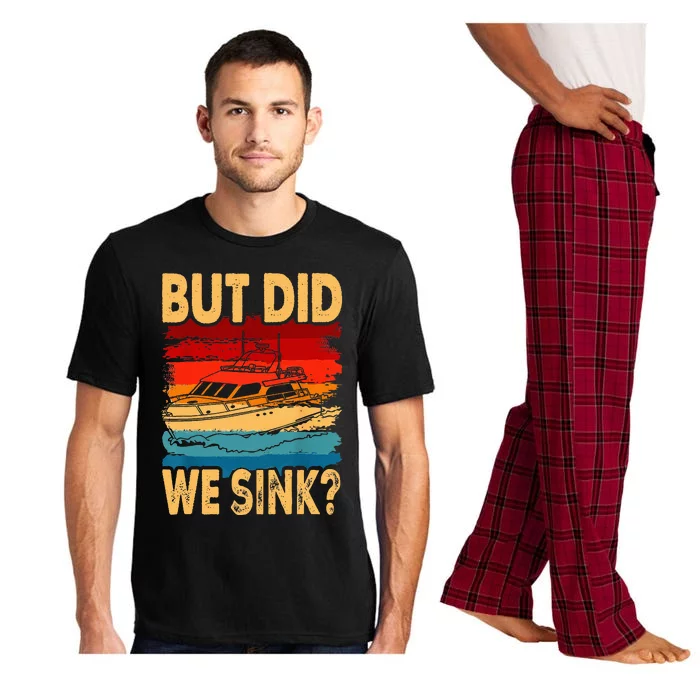 Funny Captain Boating Vintage Sunset But Did We Sink Pajama Set