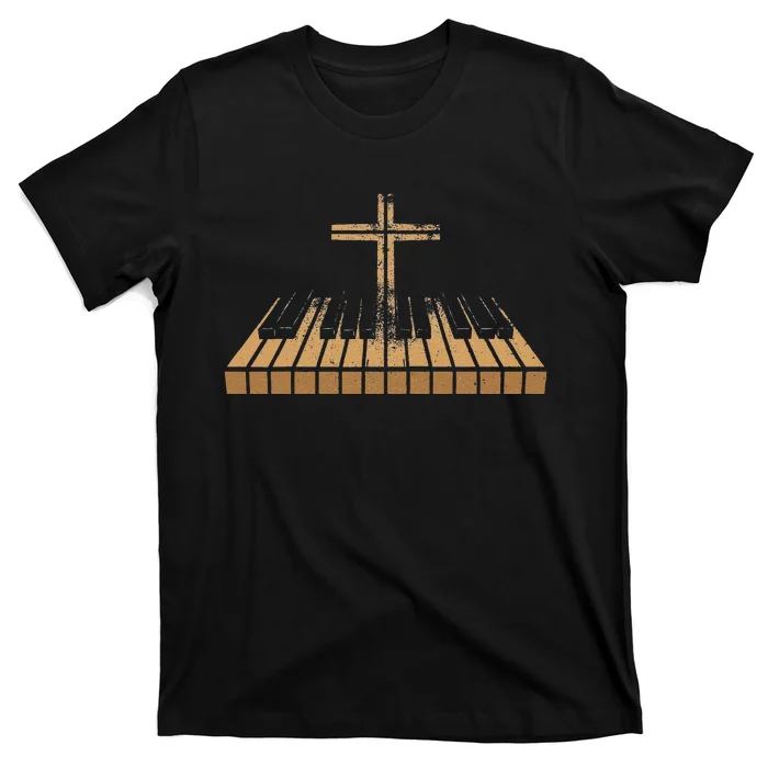 Funny Christian Band Musician Rock Music Piano T-Shirt