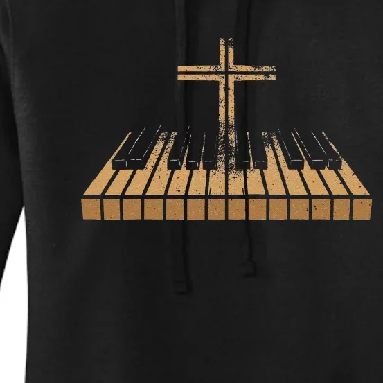 Funny Christian Band Musician Rock Music Piano Women's Pullover Hoodie