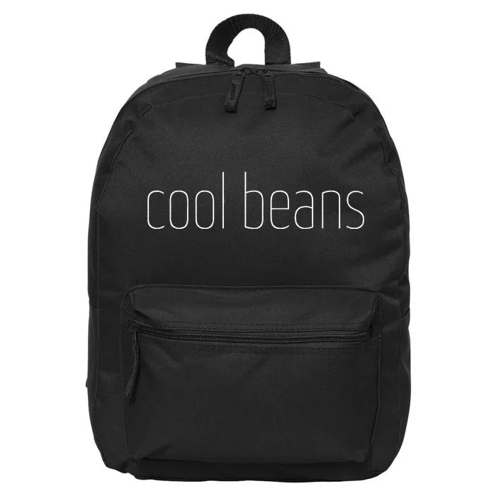 Fun Cool Beans Retro Handwritten Laid Back Lounge 16 in Basic Backpack