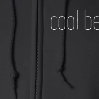 Fun Cool Beans Retro Handwritten Laid Back Lounge Full Zip Hoodie