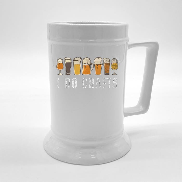 Funny Craft Beer Vintage I Do Crafts Home Brew Art Front & Back Beer Stein