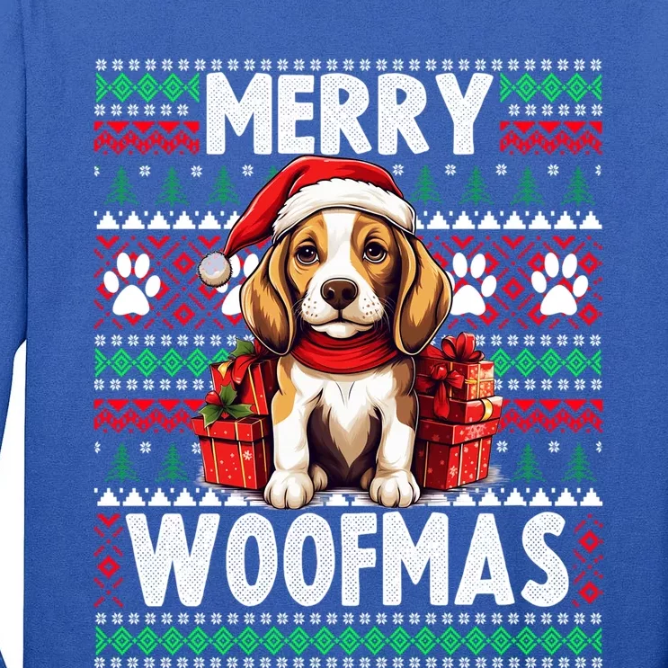 Family Christmas Beagle Dog Ugly Christmas Sweater Cute Gift Tall Long Sleeve T-Shirt