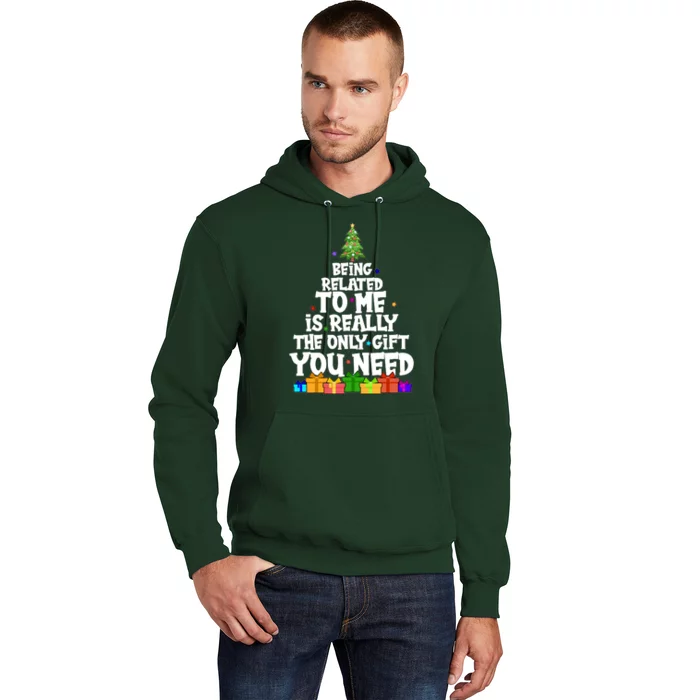 Funny Christmas Being Related To Me Is Really The Only Gift You Need Hoodie