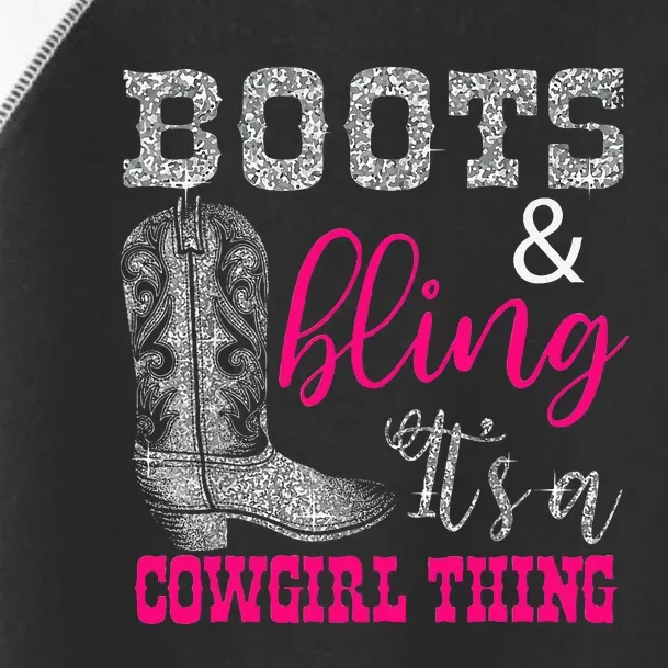 Funny Cowgirl Boots Bling Women Gift Cute Love Country Life Toddler Fine Jersey T-Shirt