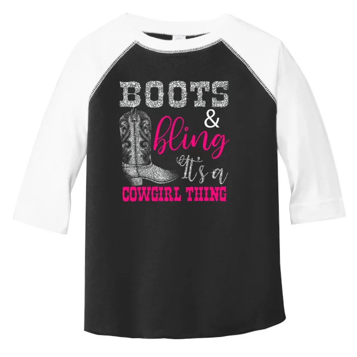 Funny Cowgirl Boots Bling Women Gift Cute Love Country Life Toddler Fine Jersey T-Shirt