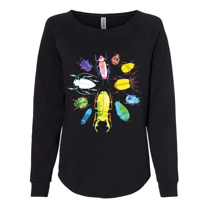 Fun Cute Bugs Insects Beetles Bug Catcher Womens California Wash Sweatshirt