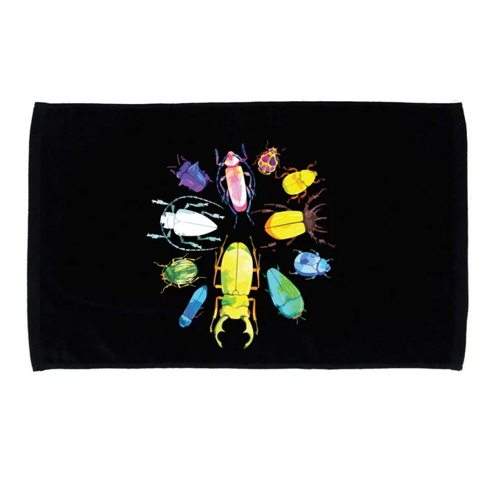 Fun Cute Bugs Insects Beetles Bug Catcher Microfiber Hand Towel