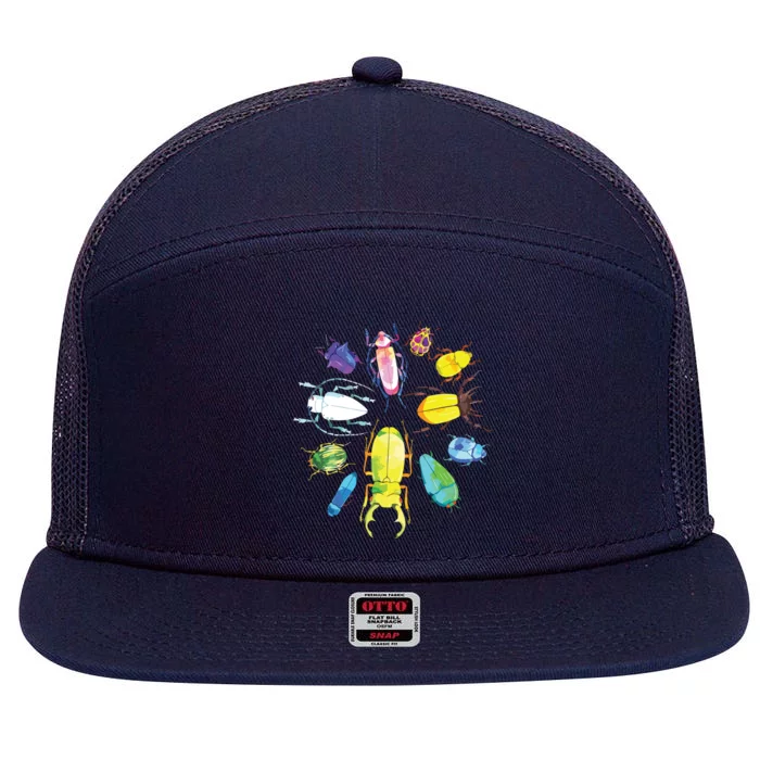 Fun Cute Bugs Insects Beetles Bug Catcher 7 Panel Mesh Trucker Snapback Hat