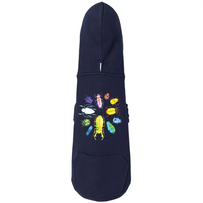 Fun Cute Bugs Insects Beetles Bug Catcher Doggie 3-End Fleece Hoodie