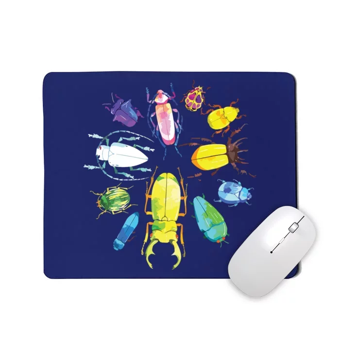 Fun Cute Bugs Insects Beetles Bug Catcher Mousepad