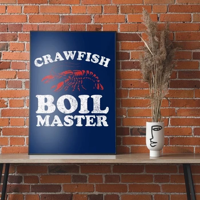 Funny Crawfish Boil Master Crawdaddy Cajun Mardi Gras Party Poster