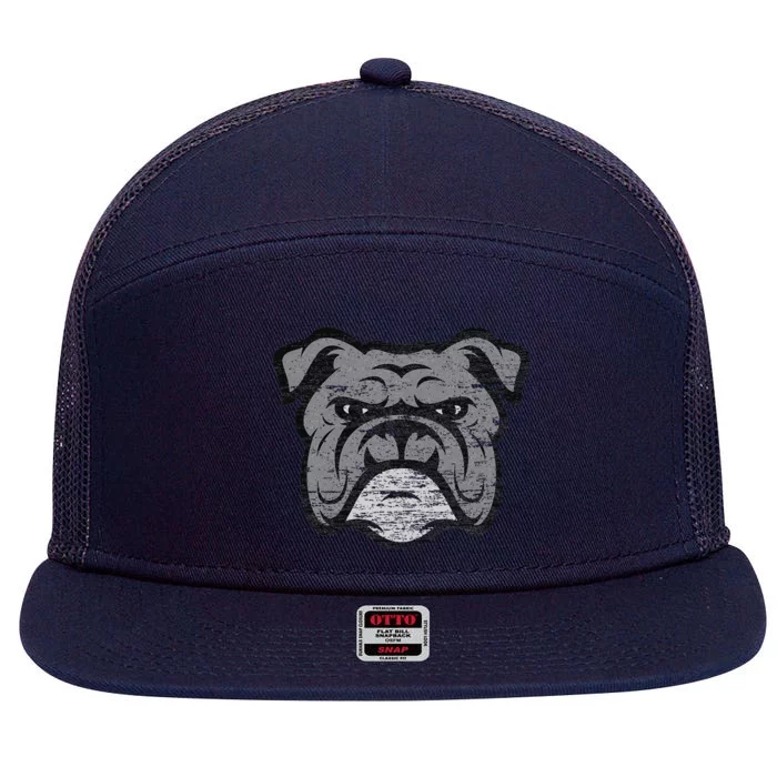 Funny Cool Bulldog Dog Lover Gifts Idea 7 Panel Mesh Trucker Snapback Hat