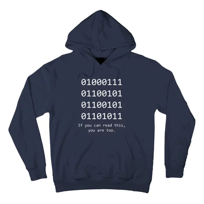 Funny Computer Binary Code Programmer Developer Geek Gift Tall Hoodie