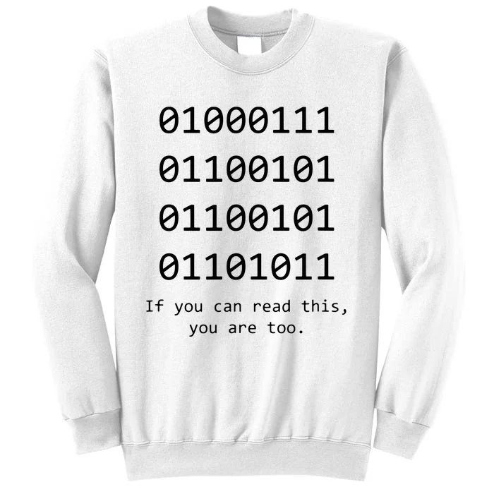 Funny Computer Binary Code Programmer Developer Geek Gift Sweatshirt