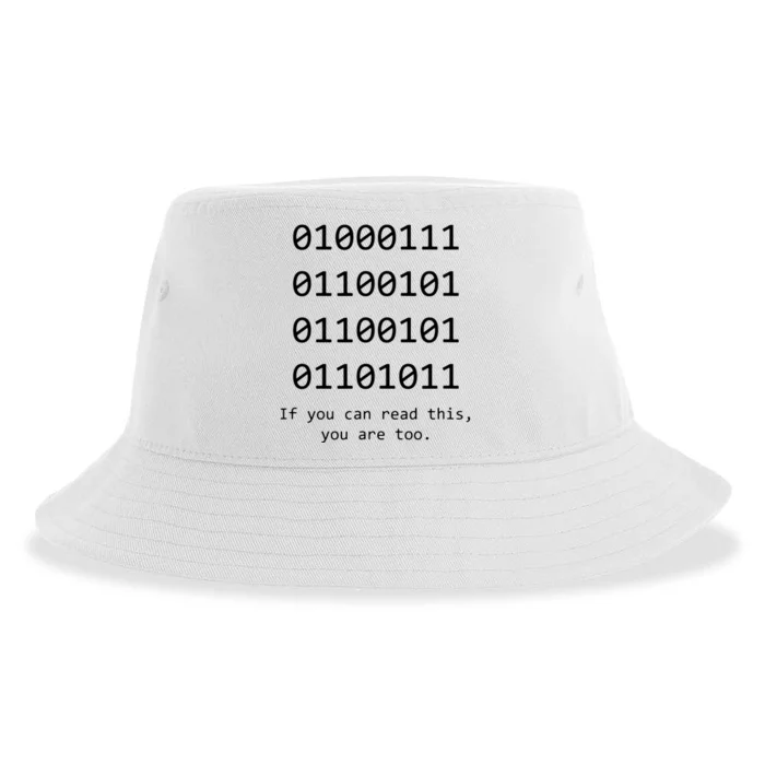 Funny Computer Binary Code Programmer Developer Geek Gift Sustainable Bucket Hat