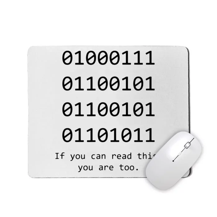 Funny Computer Binary Code Programmer Developer Geek Gift Mousepad