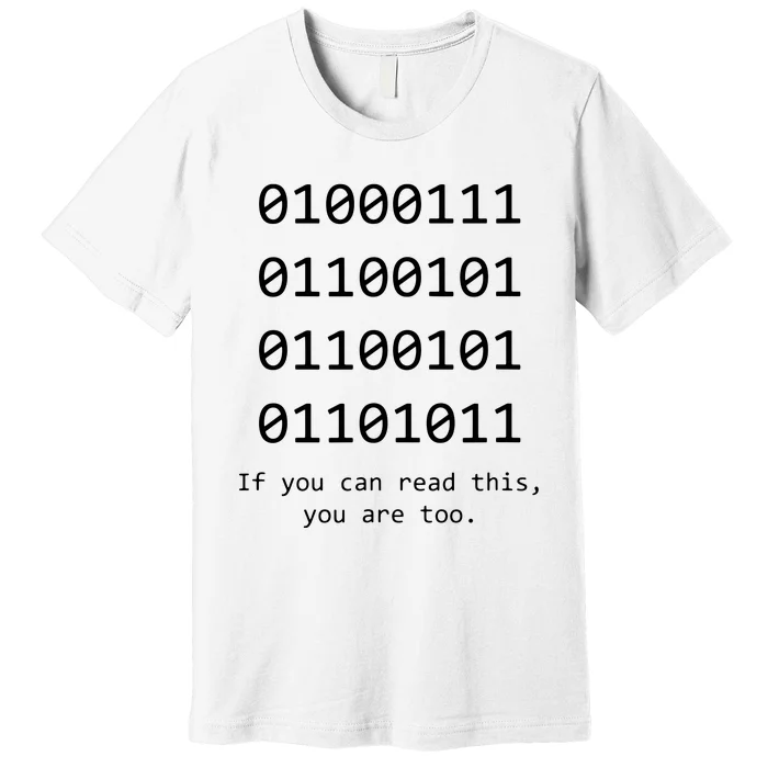 Funny Computer Binary Code Programmer Developer Geek Gift Premium T-Shirt