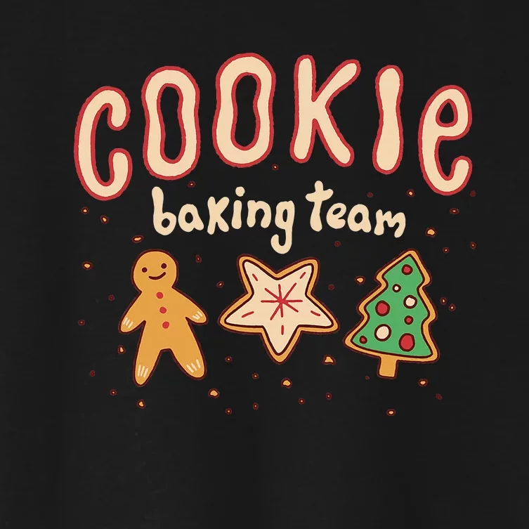 Festive Cookie Baking Crew Pajama Set Women's Crop Top Tee