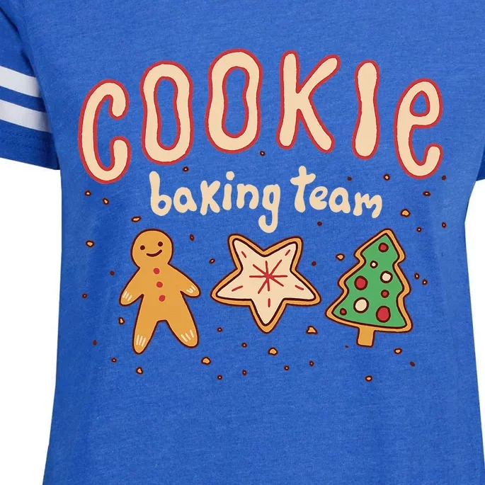 Festive Cookie Baking Crew Pajama Set Enza Ladies Jersey Football T-Shirt