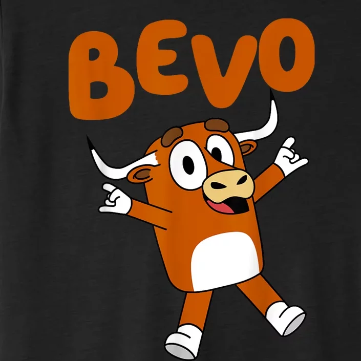 Funny Cartoon Bevo Longhorn Bull ChromaSoft Performance T-Shirt