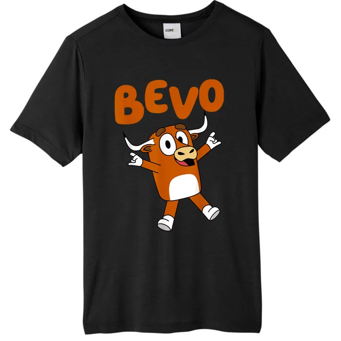 Funny Cartoon Bevo Longhorn Bull ChromaSoft Performance T-Shirt