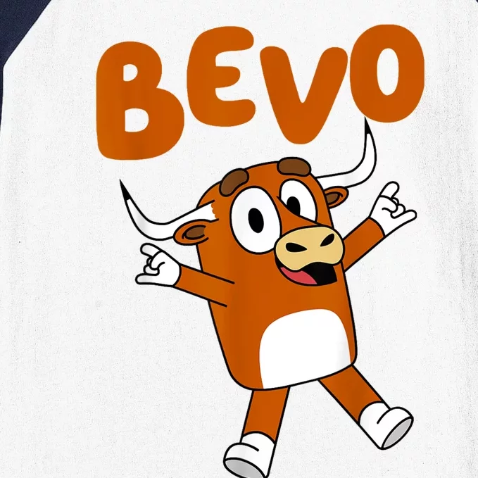 Funny Cartoon Bevo Longhorn Bull Baseball Sleeve Shirt