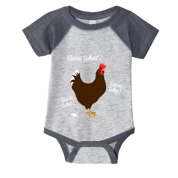 Funny Chicken Butt Guess Why Farm Farming Hens Roaster Infant Baby Jersey Bodysuit