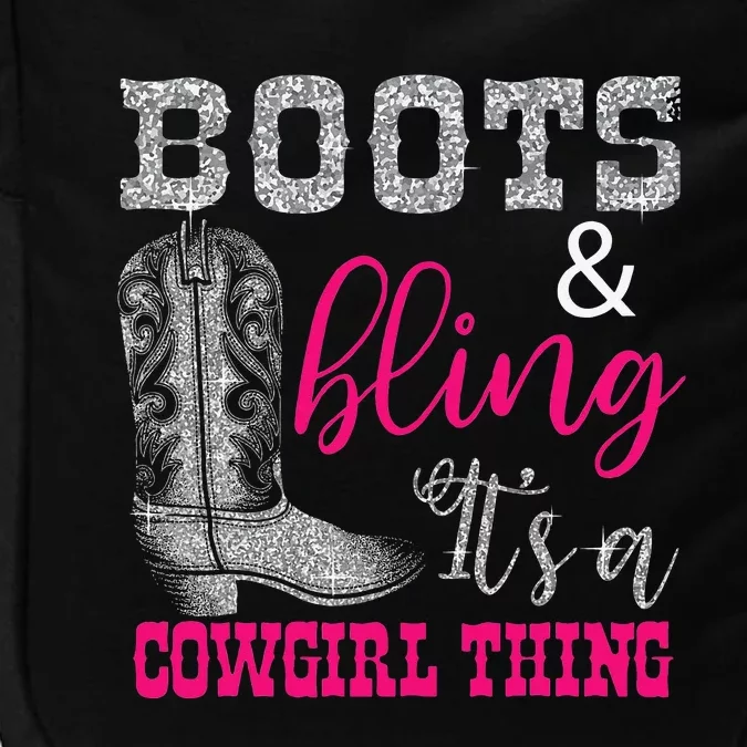 Funny Cowgirl Boots Bling Women Gift Country Life Impact Tech Backpack